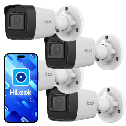 HiLook by Hikvision IP Bullet Camera Set 4x IPCAM-B4-P 2K+