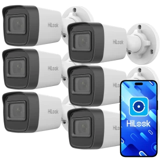 HiLook by Hikvision IP Bullet Camera Set 6x IPCAM-B4-P 2K+