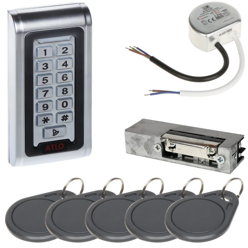 Access Control Kit ATLO-KRM-821-TUYA, Power Supply, Electric Strike, Access Cards