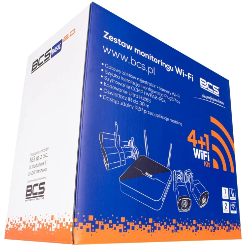 BCS-B-KITW(2.0) Full HD IR 30m, Audio Wi-Fi Monitoring Kit