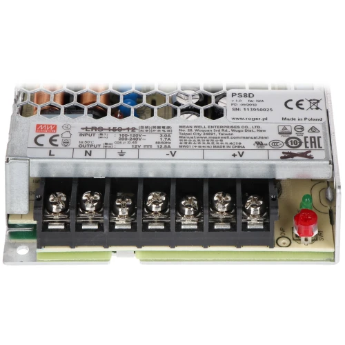 PS8D Power Supply 13.8 VDC/10.8 A Roger